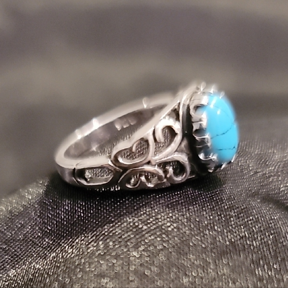 Seta Turquoise Sterling Silver Ring - image 4